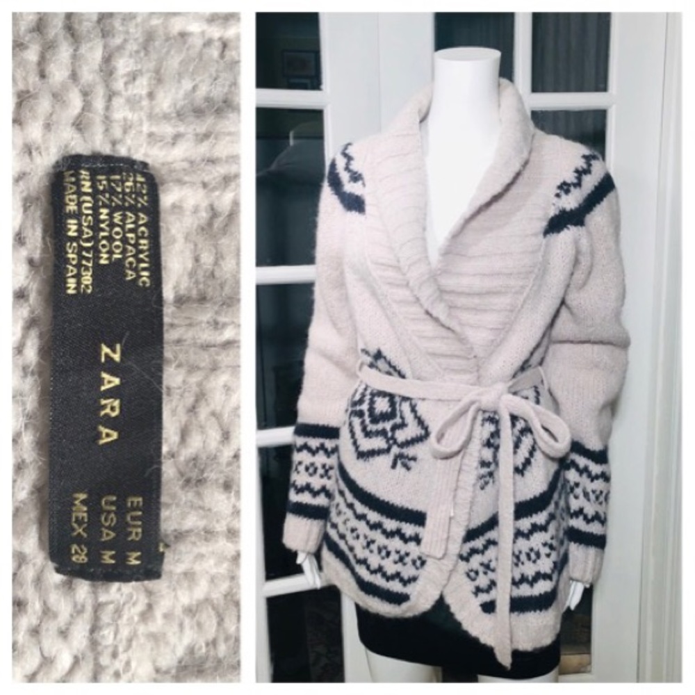 Zara wool alpaca cardigan